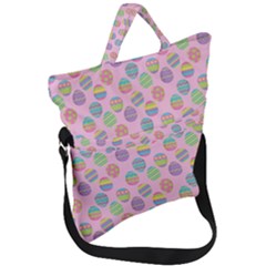 Egg Easter Eggs Pastel Digital Art Fold Over Handle Tote Bag by Semog4