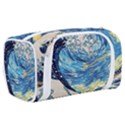 Starry Night Hokusai Vincent Van Gogh The Great Wave Off Kanagawa Toiletries Pouch View2