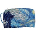 Starry Night Hokusai Vincent Van Gogh The Great Wave Off Kanagawa Toiletries Pouch View3