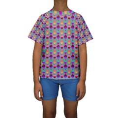 Pattern 209 Kids  Short Sleeve Swimwear by GardenOfOphir