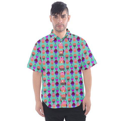 Pattern 210 Men s Short Sleeve Shirt by GardenOfOphir