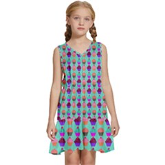 Pattern 210 Kids  Sleeveless Tiered Mini Dress by GardenOfOphir