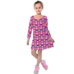 Pattern 211 Kids  Long Sleeve Velvet Dress by GardenOfOphir