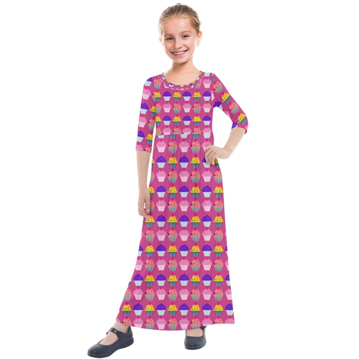 Pattern 211 Kids  Quarter Sleeve Maxi Dress