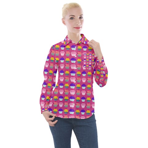 Pattern 211 Women s Long Sleeve Pocket Shirt by GardenOfOphir