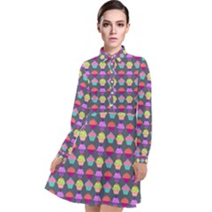 Pattern 212 Long Sleeve Chiffon Shirt Dress by GardenOfOphir