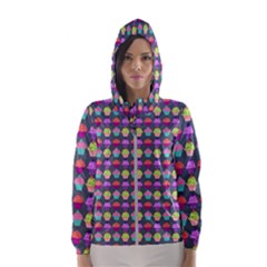 Pattern 212 Women s Hooded Windbreaker by GardenOfOphir