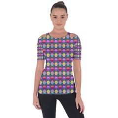 Pattern 212 Shoulder Cut Out Short Sleeve Top by GardenOfOphir