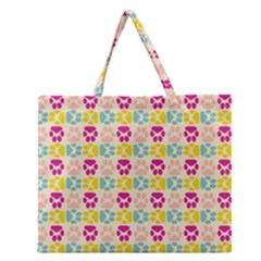 Pattern 214 Zipper Large Tote Bag by GardenOfOphir