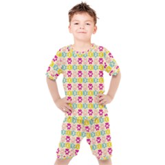 Pattern 214 Kids  Tee And Shorts Set by GardenOfOphir