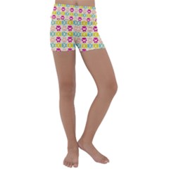 Pattern 214 Kids  Lightweight Velour Yoga Shorts by GardenOfOphir