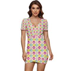 Pattern 214 Low Cut Cap Sleeve Mini Dress by GardenOfOphir