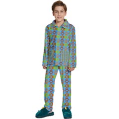 Pattern 213 Kids  Long Sleeve Velvet Pajamas Set by GardenOfOphir