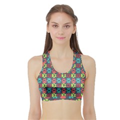 Pattern 217 Sports Bra With Border by GardenOfOphir