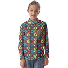 Pattern 217 Kids  Long Sleeve Shirt by GardenOfOphir