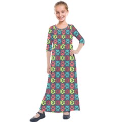 Pattern 217 Kids  Quarter Sleeve Maxi Dress by GardenOfOphir