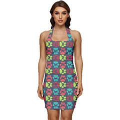 Pattern 217 Sleeveless Wide Square Neckline Ruched Bodycon Dress by GardenOfOphir