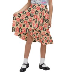 Pattern 216 Kids  Ruffle Flared Wrap Midi Skirt