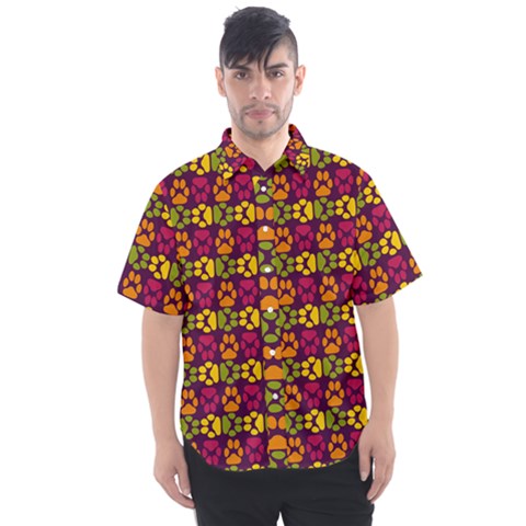 Pattern 218 Men s Short Sleeve Shirt by GardenOfOphir