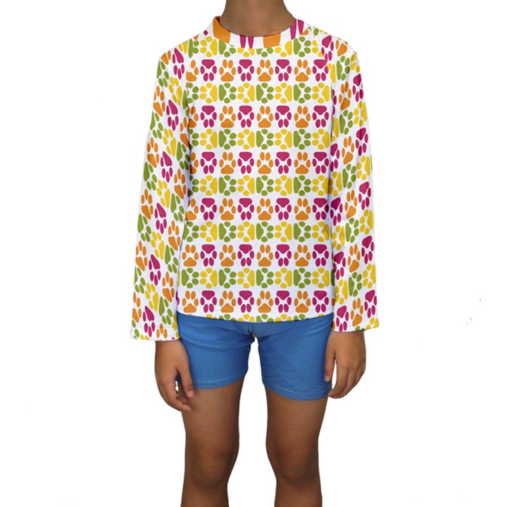 Pattern 219 Kids  Long Sleeve Swimwear