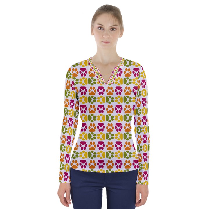 Pattern 219 V-Neck Long Sleeve Top