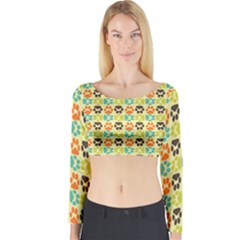 Pattern 220 Long Sleeve Crop Top by GardenOfOphir