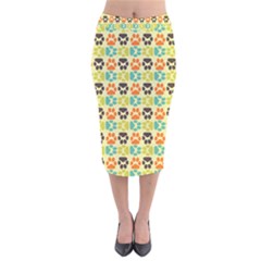 Pattern 220 Velvet Midi Pencil Skirt by GardenOfOphir