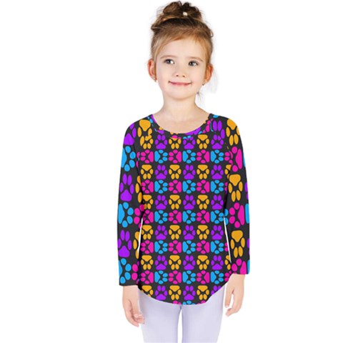 Pattern 221 Kids  Long Sleeve Tee by GardenOfOphir