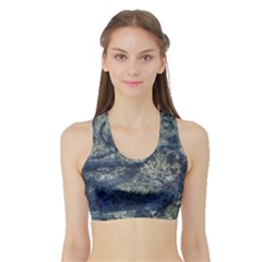 Elemental Beauty Abstract Print Sports Bra With Border