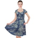 Elemental Beauty Abstract Print Cap Sleeve Midi Dress View1