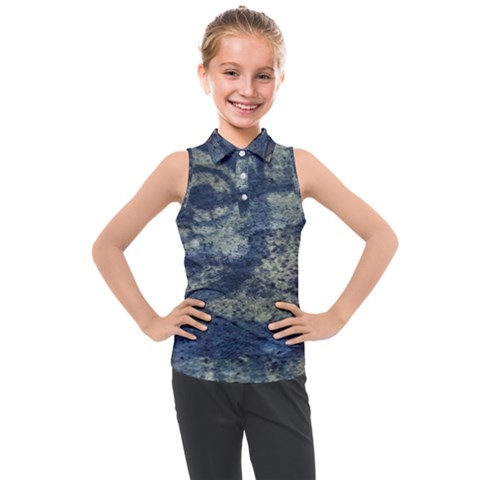 Elemental Beauty Abstract Print Kids  Sleeveless Polo Tee by dflcprintsclothing