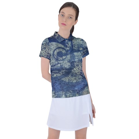 Elemental Beauty Abstract Print Women s Polo Tee by dflcprintsclothing