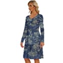 Elemental Beauty Abstract Print Long Sleeve Dress With Pocket View2