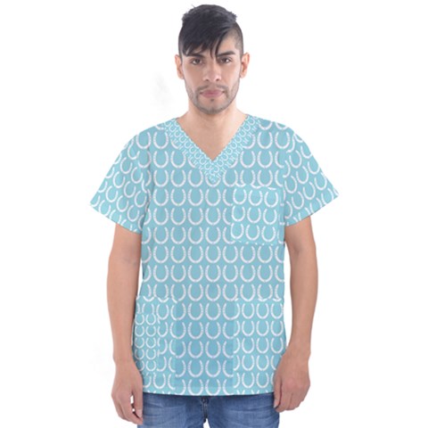 Pattern 230 Men s V-neck Scrub Top by GardenOfOphir