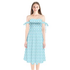 Pattern 230 Shoulder Tie Bardot Midi Dress by GardenOfOphir