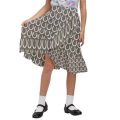 Pattern 229 Kids  Ruffle Flared Wrap Midi Skirt by GardenOfOphir