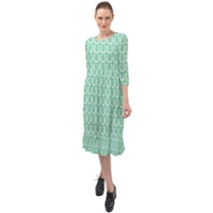 Pattern 235 Ruffle End Midi Chiffon Dress by GardenOfOphir