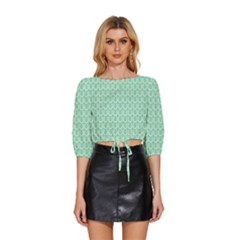 Pattern 235 Mid Sleeve Drawstring Hem Top