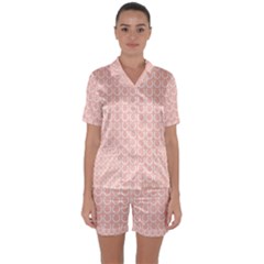 Pattern 236 Satin Short Sleeve Pajamas Set by GardenOfOphir