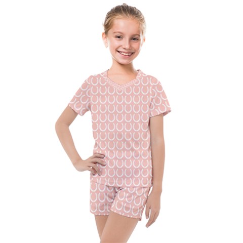 Pattern 236 Kids  Mesh Tee And Shorts Set by GardenOfOphir