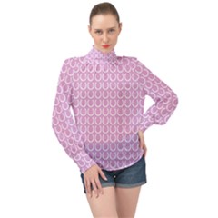 Pattern 237 High Neck Long Sleeve Chiffon Top by GardenOfOphir