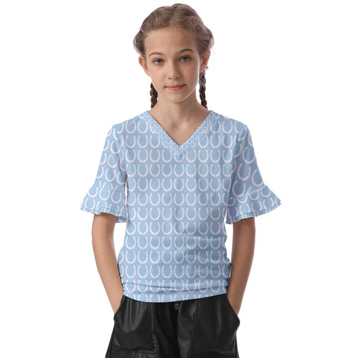 Pattern 238 Kids  V-Neck Horn Sleeve Blouse