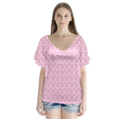 Pattern 239 V-neck Flutter Sleeve Top by GardenOfOphir