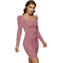 Pattern 241 Women Long Sleeve Ruched Stretch Jersey Dress View2