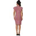 Pattern 241 Vintage Frill Sleeve V-Neck Bodycon Dress View4