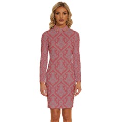 Pattern 241 Long Sleeve Shirt Collar Bodycon Dress by GardenOfOphir