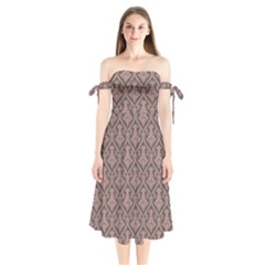 Pattern 242 Shoulder Tie Bardot Midi Dress by GardenOfOphir