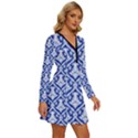 Pattern 240 Long Sleeve Deep V Mini Dress  View3