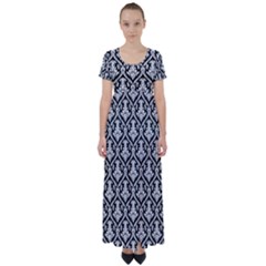 Pattern 246 High Waist Short Sleeve Maxi Dress by GardenOfOphir