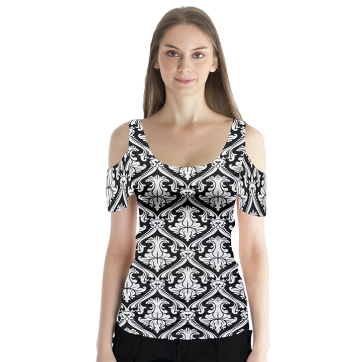 Pattern 246 Butterfly Sleeve Cutout Tee 